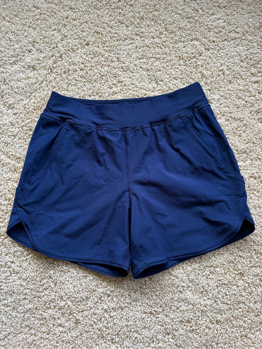 Lands End Womens SunShade UPF 50 5" Board Shorts Swim Navy Size 6